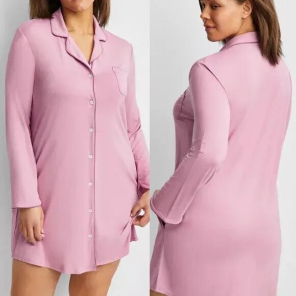 State of Day Other - Macy's State of Day Women's Notch Collar Sleepshirt Mauve Orchid NWT
